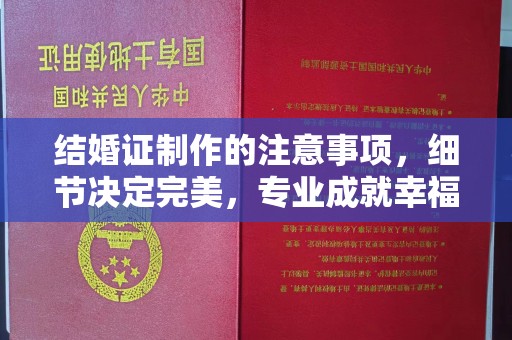 连云港结婚证制作的注意事项，细节决定完美，专业成就幸福