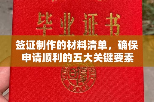 连云港签证制作的材料清单，确保申请顺利的五大关键要素