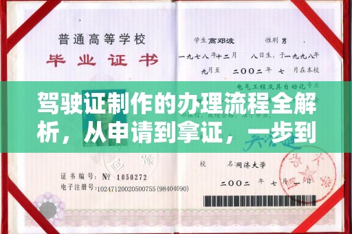 连云港驾驶证制作的办理流程全解析，从申请到拿证，一步到位！