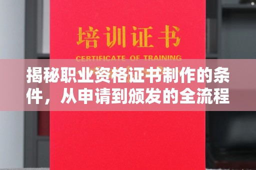 连云港揭秘职业资格证书制作的条件，从申请到颁发的全流程解析