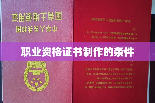 连云港职业资格证书制作的条件
