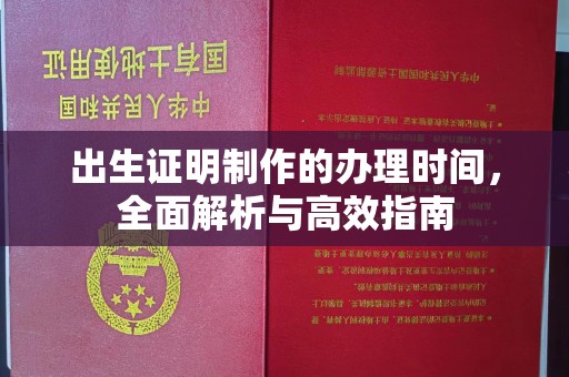 连云港出生证明制作的办理时间，全面解析与高效指南