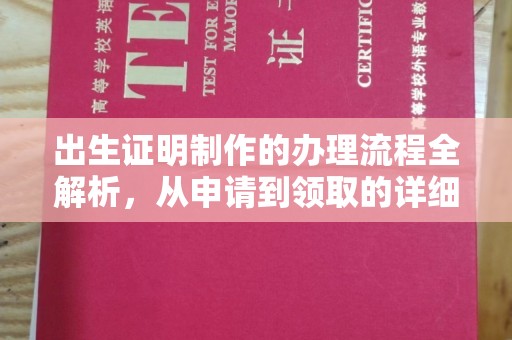连云港出生证明制作的办理流程全解析，从申请到领取的详细指南