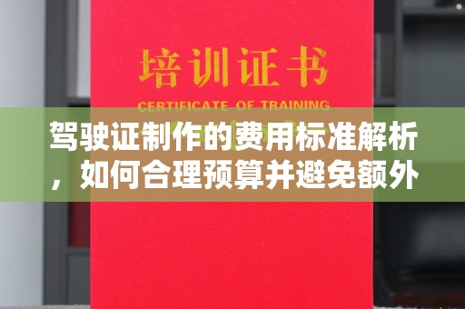 连云港驾驶证制作的费用标准解析，如何合理预算并避免额外支出？