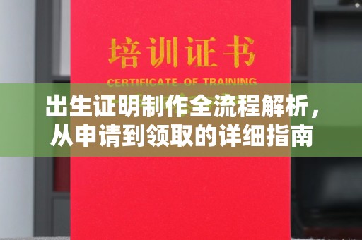 连云港出生证明制作全流程解析，从申请到领取的详细指南