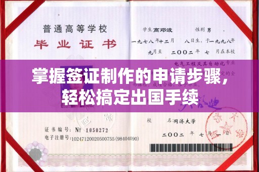 连云港掌握签证制作的申请步骤，轻松搞定出国手续