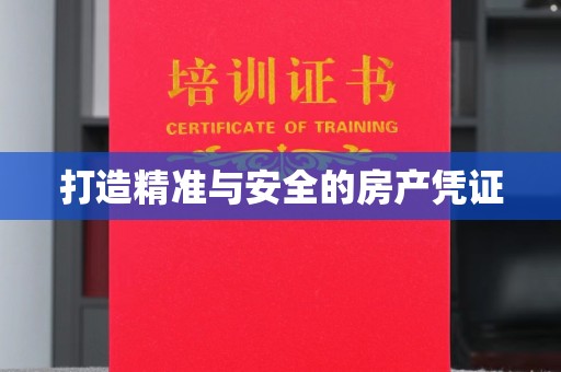 连云港打造精准与安全的房产凭证